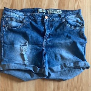 Plus size jean shorts